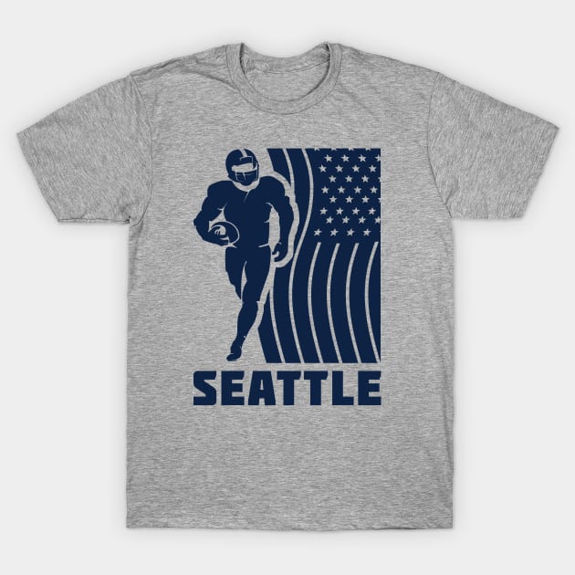 Seattle Football Team Color T-Shirt by Toogoo